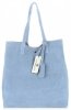 Kožené kabelka shopper bag Vittoria Gotti světle modrá V205454